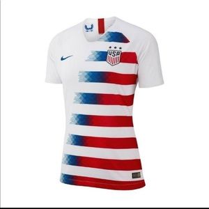 NIKE WOMEN'S USA HOME JERSEY 2018 - WHITE/SPEED RED/BLUE